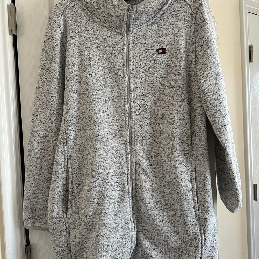 Tommy Hilfiger Women's Gray Hooded Jacket